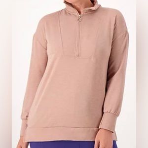 NWOT Cuddl Duds Comfortwear Half-Zip Henley Pullover